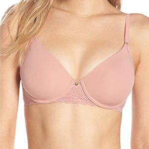 Natori Bliss Perfection Underwire Contour Bra 32D light pink